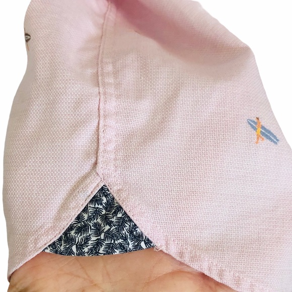 Ted Baker Button Down Beach Print Shirt Pink xxl - Picture 6 of 16